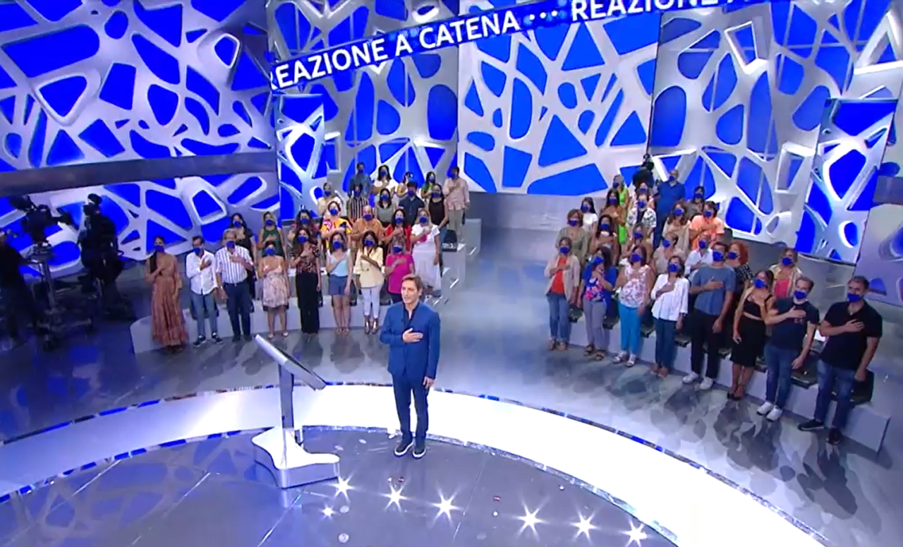 Ascolti TV 11 settembre 2022, domenica al top per Reazione a Catena: Marco Liorni intona l’inno