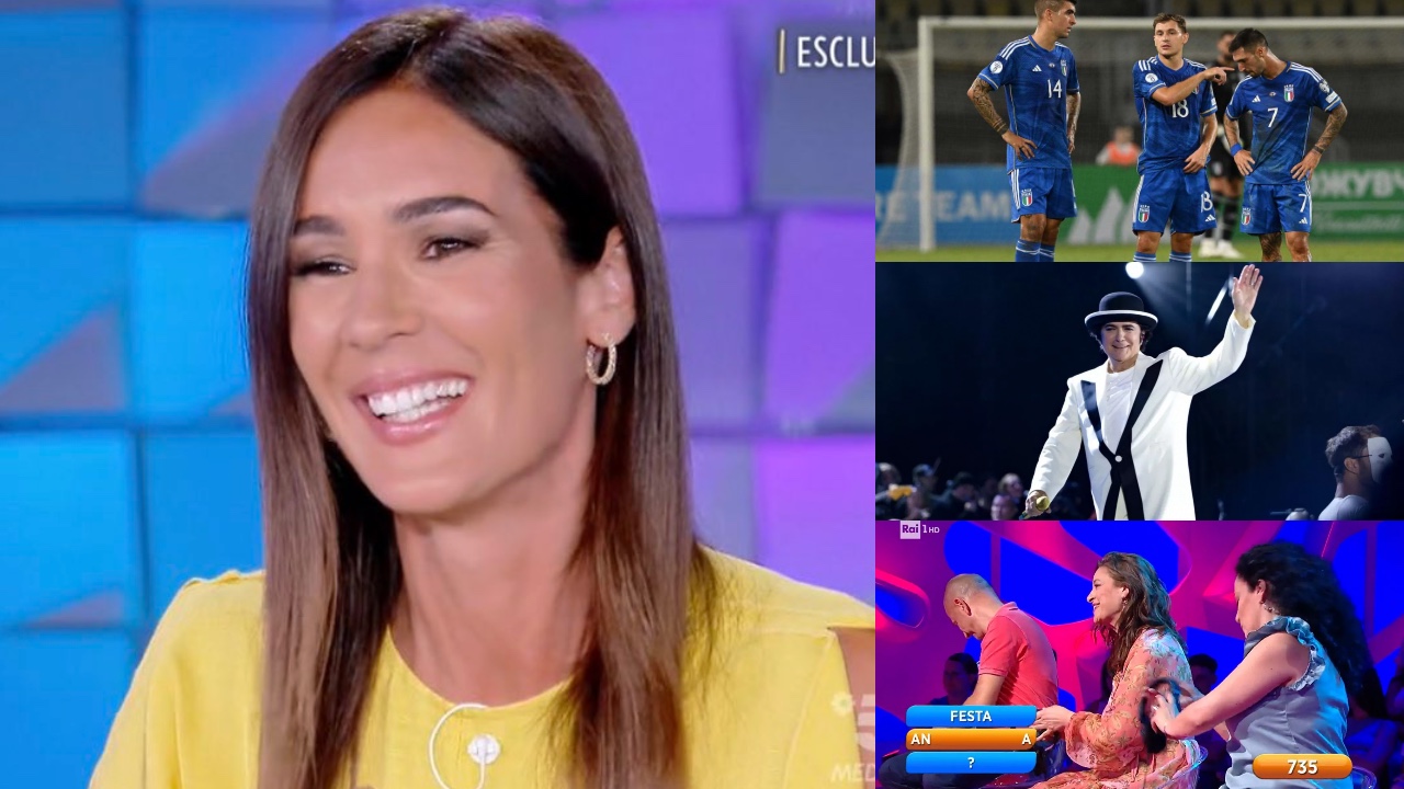 Ascolti tv ieri: 40% Macedonia del Nord-Italia, Verissimo parte alla grande