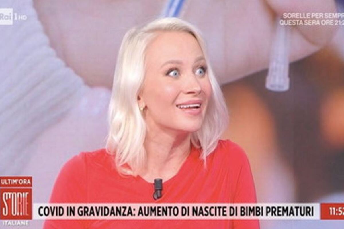 Storie Italiane: Veera Kinnunen svela il sesso del figlio in diretta