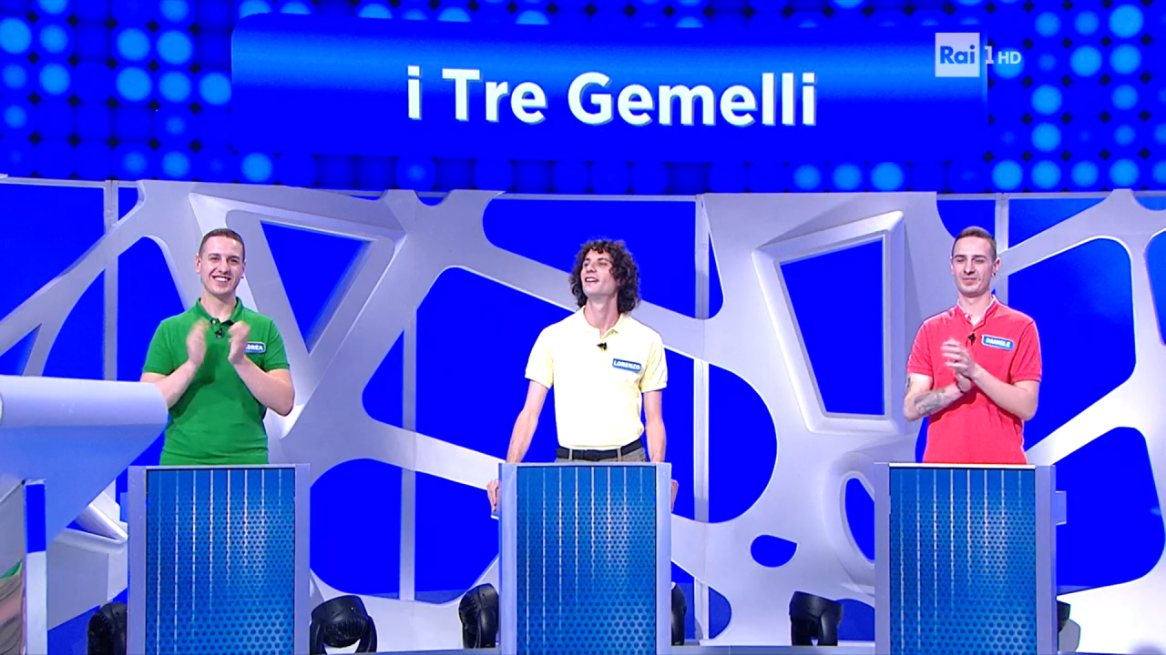 Ascolti TV 16 giugno 2022, Reazione a Catena va alla grande e I tre gemelli calano il tris