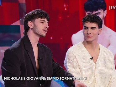 Amici, Giovanni e il «ti amo» a Nicholas a Verissimo: video e audio
