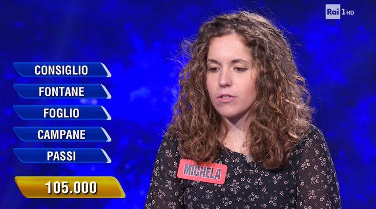 L'Eredità, Michela nuova campionessa: 'Sei Saetta McQueen, un fulmine'