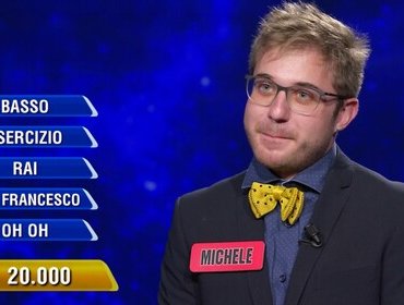 L'Eredità, il nuovo campione Michele sbaglia cavallo: 'Siamo in fascia protetta'