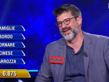L'Eredità, Massimiliano fuori di 'zucca': niente 'ristorante' per lui