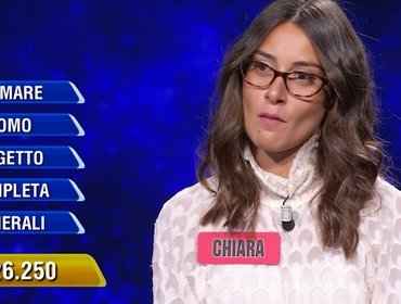L'Eredità, Chiara non fa collezione e Flavio Insinna nomina Antonella Clerici