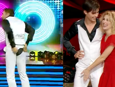 Mammucari e Lorenzo Tano restano in mutande a Ballando. VIDEO