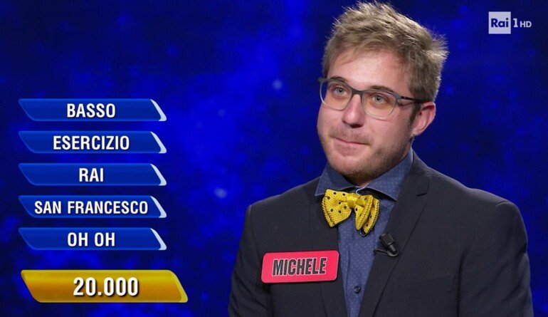 L'Eredità, il nuovo campione Michele sbaglia cavallo: 'Siamo in fascia protetta'