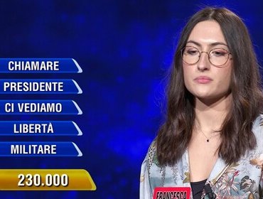 L'eredità, Francesca sbaglia 'casa': 'Ci vediamo in tribunale'