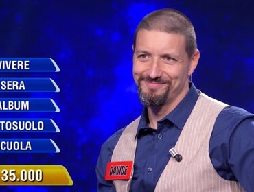 L'Eredità, il campione Davide trionfa e intasca una cifra invitante