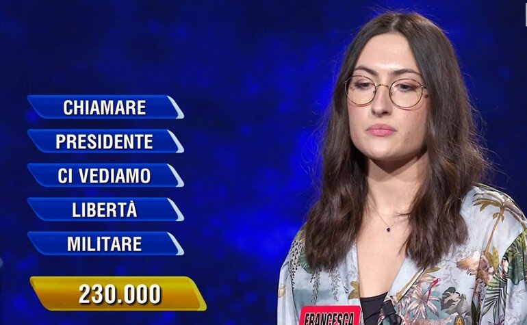 L'eredità, Francesca sbaglia 'casa': 'Ci vediamo in tribunale'