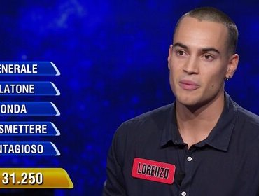 L'Eredità, il campione Lorenzo perde entusiasmo e sbaglia messaggio